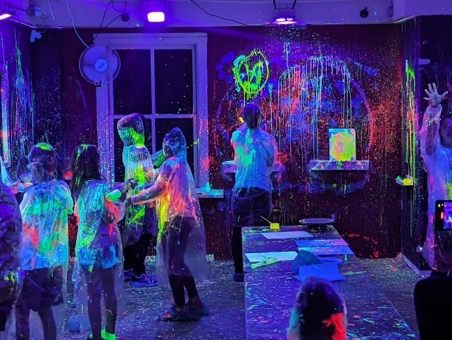 Splat Paint House Now Has Glow-In-The-Dark Neon Paint Parties With Water  Guns At Upper Thomson splat paint house